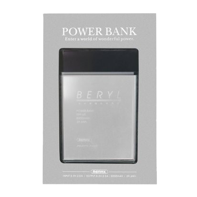 Внешний аккумулятор Remax RPP-69 Beryl 8000mAh 2.0A 2USB белый