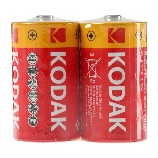 Батарейка Kodak Extra R20 D Shrink 2 Heavy Duty 1.5V (2/24/144/5616)