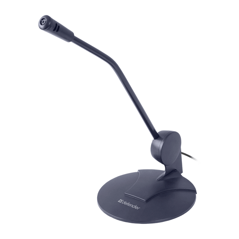 Микрофон Defender MIC-117 конденсаторный 54 дБ 1.8м черный (1/40)