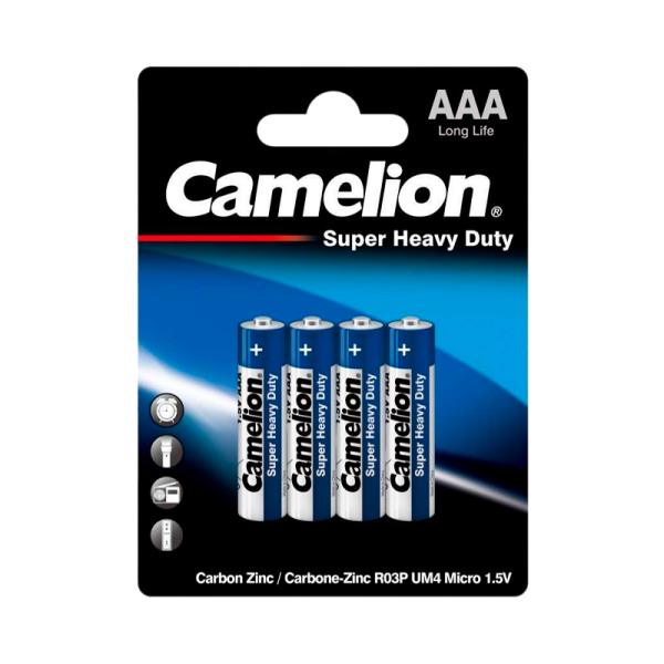 Батарейка Camelion BLUE R03 AAA BL4 Heavy Duty 1.5V (4/48/1152)