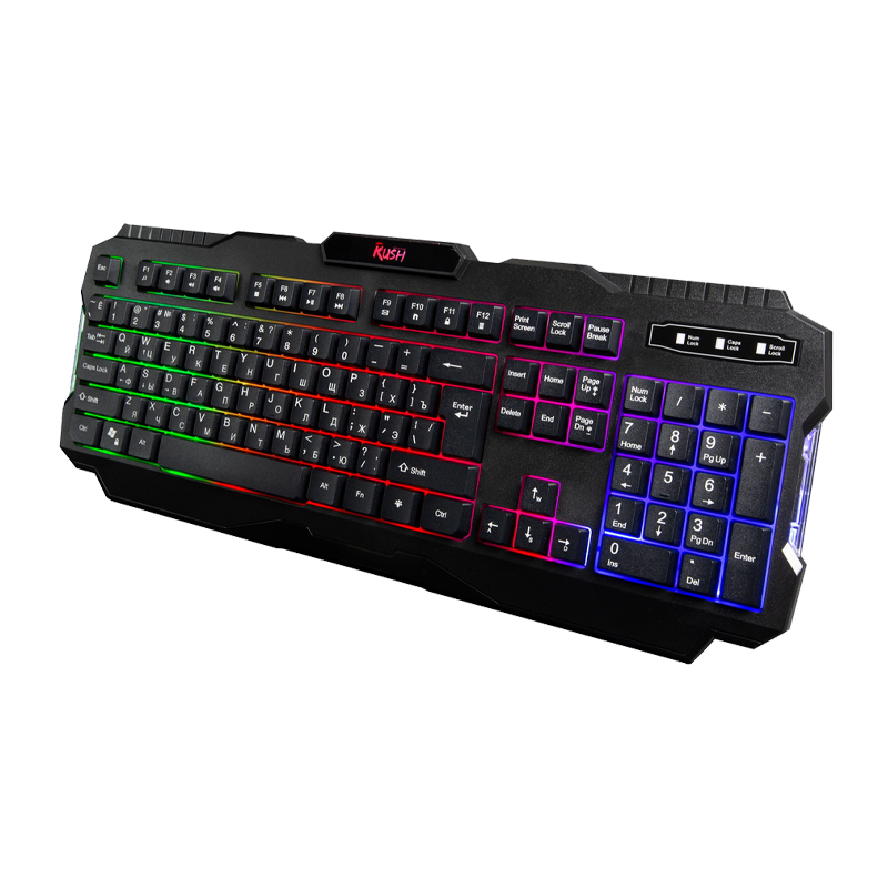 Клавиатура проводная Smartbuy 308 RUSH Warrior игровая USB 1.5м черный (1/20)