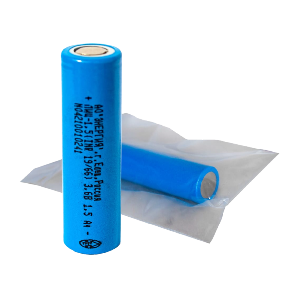 Аккумулятор Li-ion Энергия 18650 19/66 PK1 Li-ion INR 3.6V 1500mAh без защиты плос.конт. (1/78)