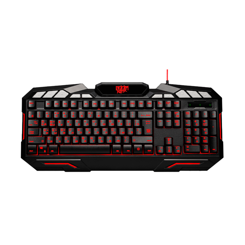 Клавиатура проводная Defender GK-100DL Doom Keeper игровая USB 1.5м черный (1/20)