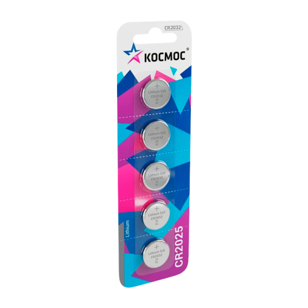 *Батарейка Космос CR2025 BL5 Lithium 3V (5/60/1440) 