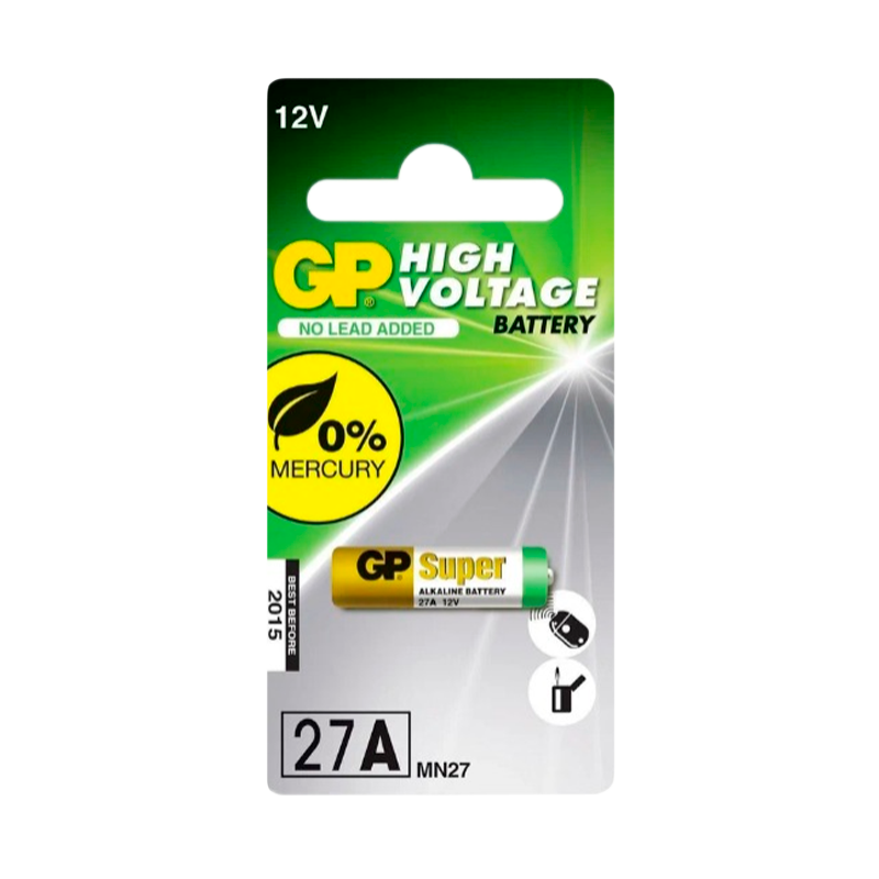 Батарейка GP LR27/A27/MN27 BL1 Alkaline 12V (1/10/600)