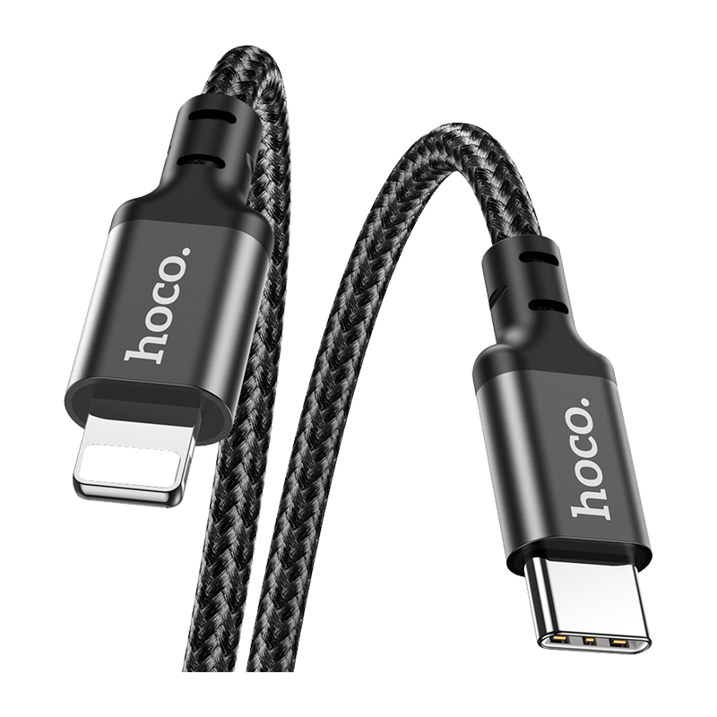 Кабель HOCO X14 Lightning (m)-Type-C (m) 3.0м 20W нейлон черный (1/22/220)