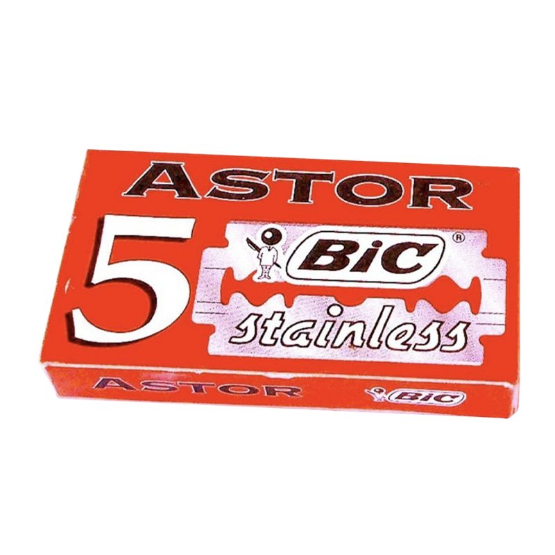 Лезвия BIC ASTOR Platinum двусторонние 5шт в упаковке, цена за 1 лезвие (5/100)