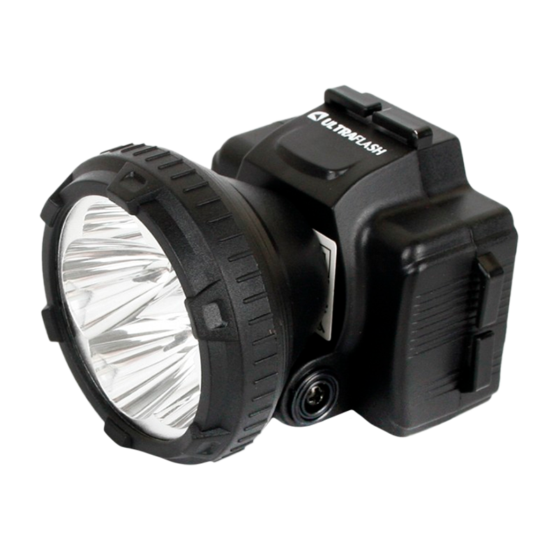 Фонарь налобный Ultraflash LED5365 0.6W 5LED от аккумулятора 2 режима черный (1/5/100)