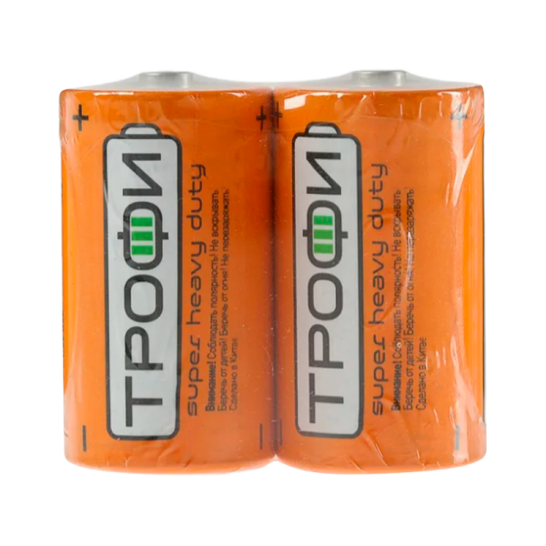 Батарейка Трофи Super R20 D Shrink 2 Heavy Duty 1.5V (2/12/288/4608)