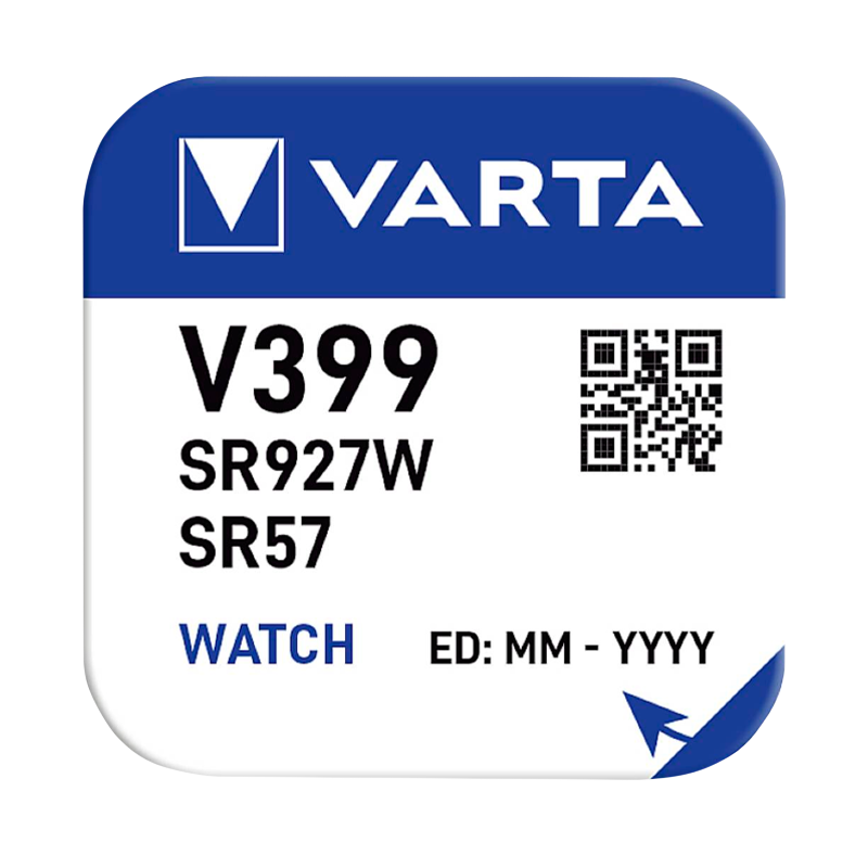 Батарейка Varta 399 (SR927W) BL1 Silver Oxide 1.55V (1/10/100)