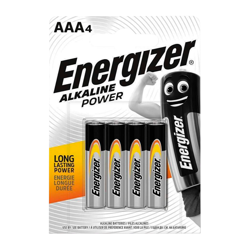 Батарейка Energizer Alkaline power LR03 AAA BL4 Alkaline 1.5V (4/48/54096)