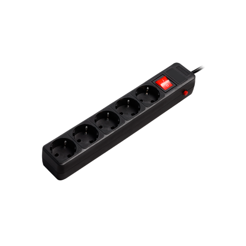 Сетевой фильтр Smartbuy SBSP 5р.С/З 10A с выкл. 3.0м черный (1/45)