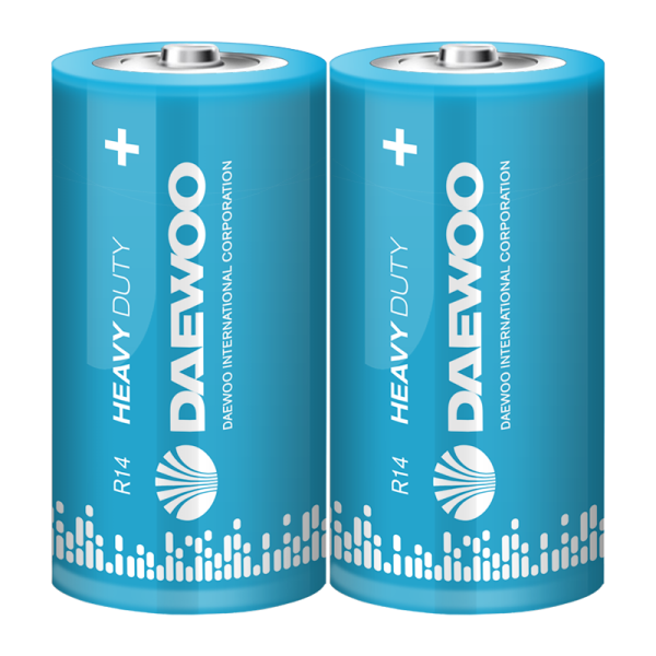 Батарейка Daewoo R14 C Shrink 2 Heavy Duty 1.5V (2/24/480)