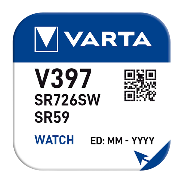 Батарейка Varta 397 (SR726SW) BL1 Silver Oxide 1.55V (1/10/100)