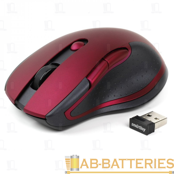 Мышь беспроводная Smartbuy 508AG классическая USB бордовый (1/60)