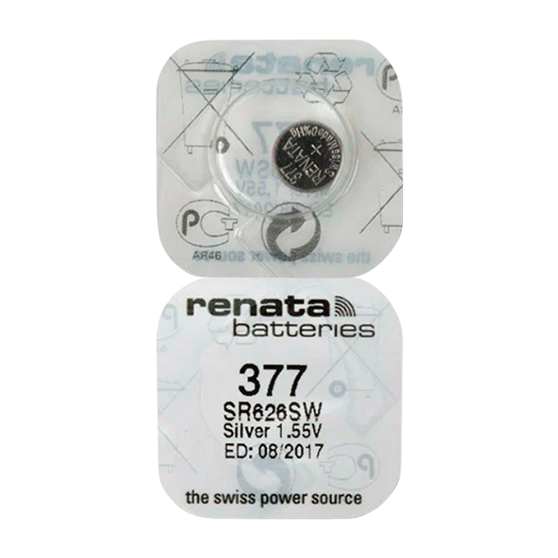 Батарейка Renata 377 (SR626SW) Silver Oxide 1.55V (1/10/100)