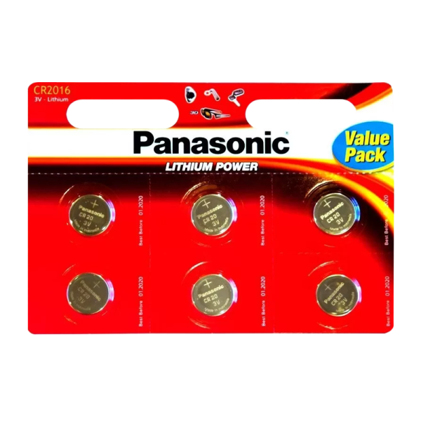 Батарейка Panasonic Power Cells CR2016 BL6 Lithium 3V (6/120/480)