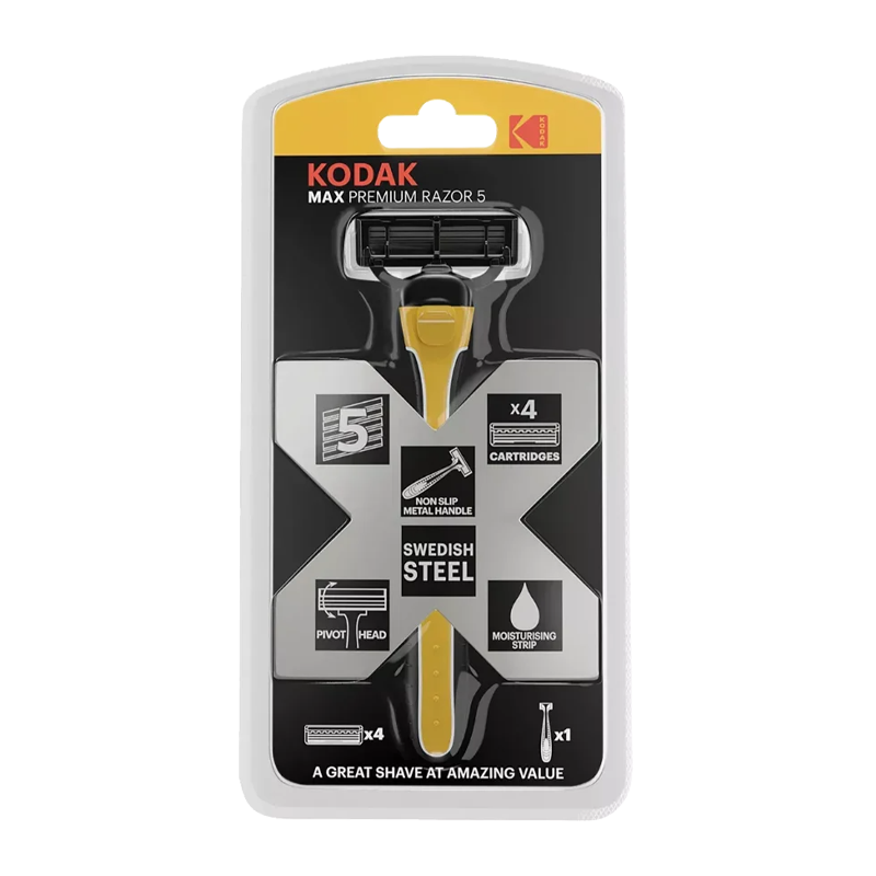 Бритва Kodak Ultra Premium Razor 5 лезвий 4 кассеты плавающая головка (1/12/48)