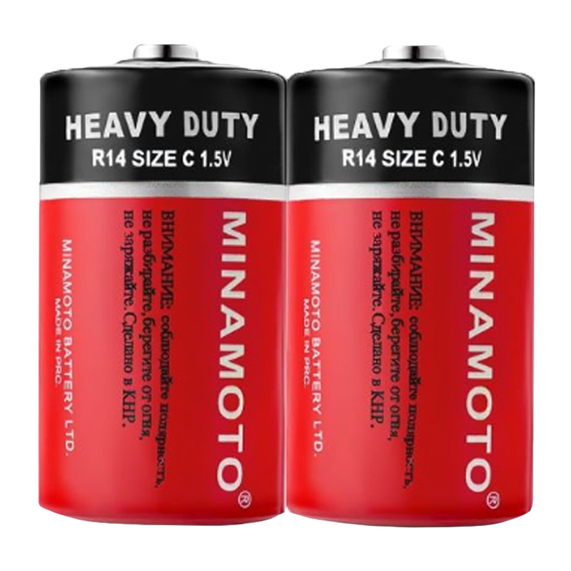 Батарейка Minamoto R14 C Shrink 2 Heavy Duty 1.5V (2/24/480)