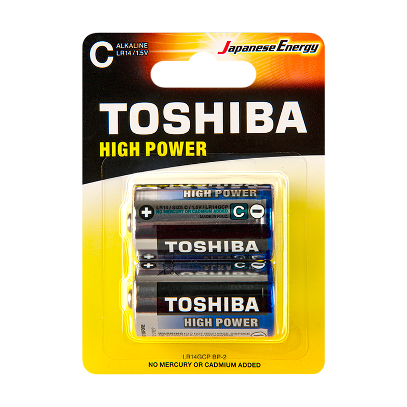 Батарейка Toshiba LR14 C BL2 Alkaline 1.5V (2/20/120)