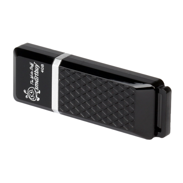Флеш-накопитель Smartbuy Quartz 4GB USB2.0 пластик черный