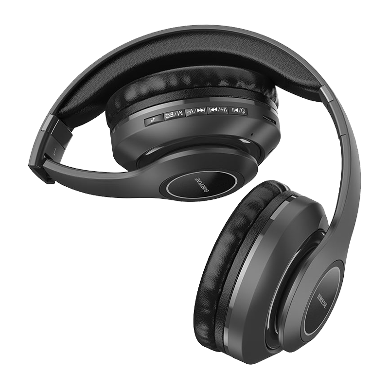 Наушники полноразмерные Borofone BO17 bluetooth 5.0 с микр. черный (1/36)