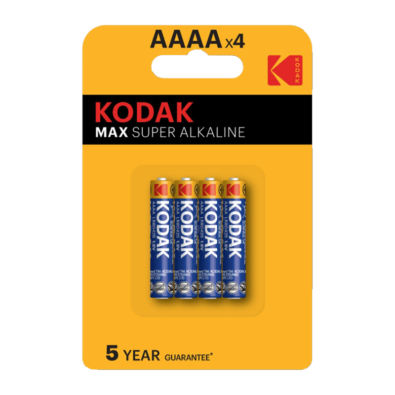 Батарейка Kodak MAX AAAA/25A/LR61/LR8D425 BL4 Alkaline 1.5V (4/120/960)