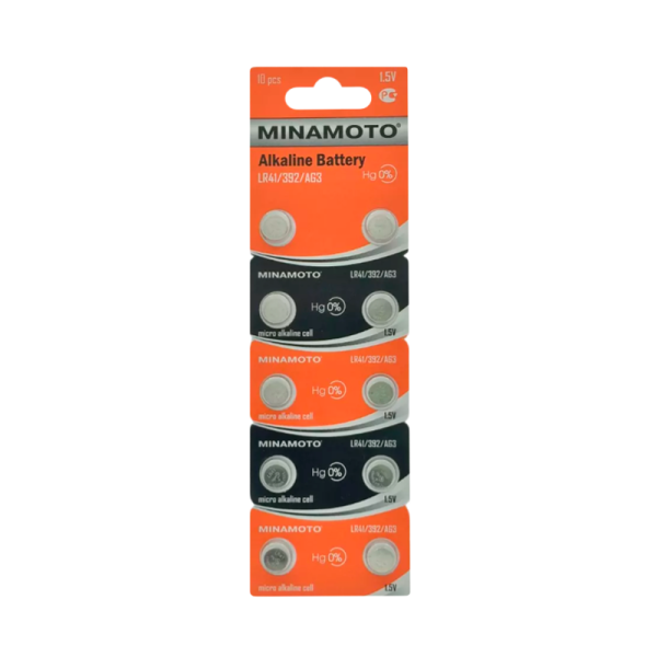 Батарейка Minamoto G3/LR736/LR41/392A/192 BL10 Alkaline 1.5V (10/200/10000)