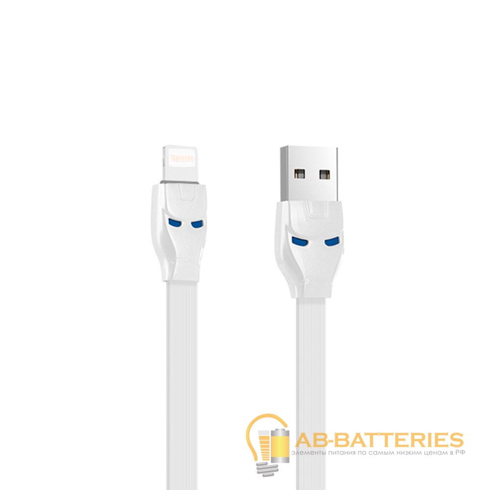 Кабель HOCO U14 USB (m)-Lightning (m) 1.2м 2.4A TPE белый (1/50/300)