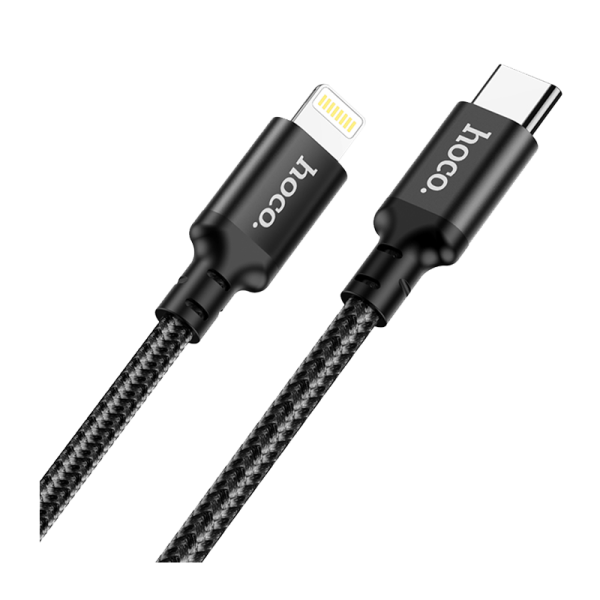 Кабель HOCO X14 Lightning (m)-Type-C (m) 2.0м 3.0A 20W нейлон черный (1/22/220)