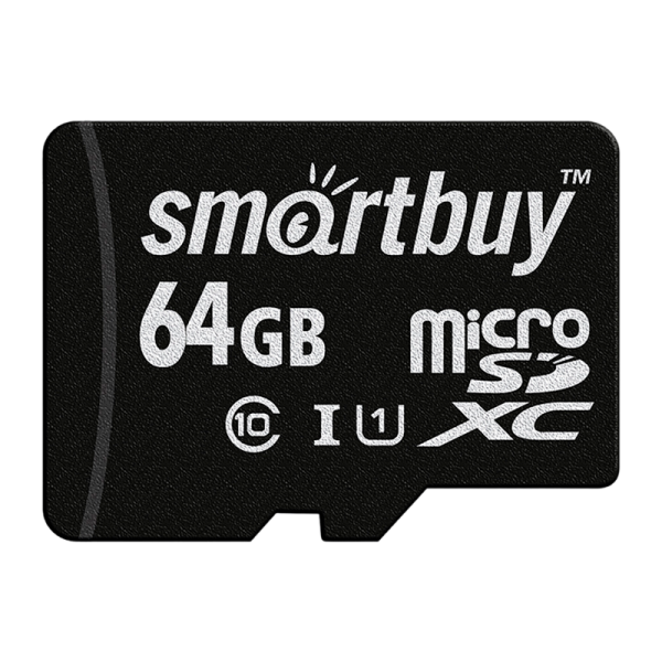 Карта памяти microSD Smartbuy 64GB Class10 UHS-I (U1) 60 МБ/сек без адаптера