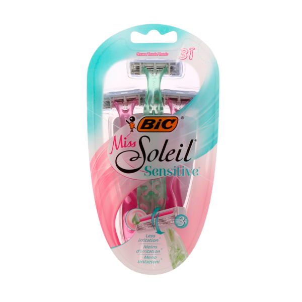 Бритва BIC Soleil Sensitive Miss 3 лезвия пластиковая ручка 3шт. (1/10)