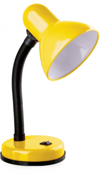 Светильник настольный Camelion KD-301 60W 230V E27 на основании желтый (1/12)