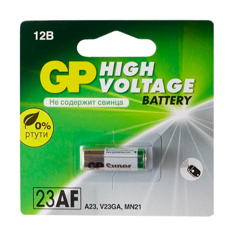 Батарейка GP LR23/V23GA/A23/MN21 BL1 Alkaline 12V (1/20/200)