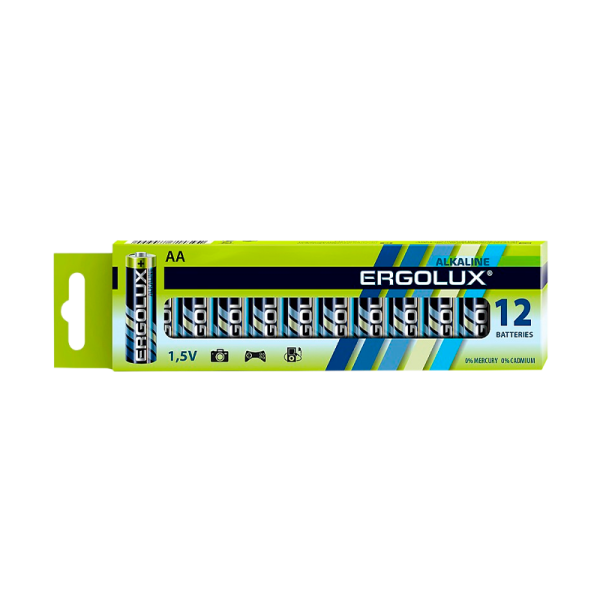 Батарейка Ergolux LR6 AA BL12 Alkaline 1.5V (12/720)