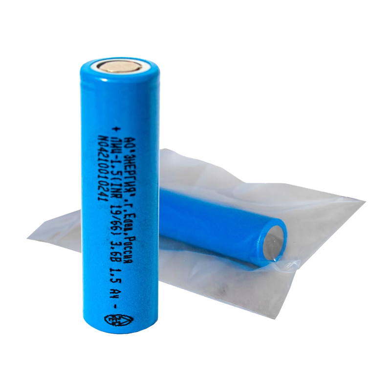 Аккумулятор Li-ion Энергия 18650 19/66 PK1 Li-ion INR 3.6V 1500mAh без защиты плос.конт. (1/78)