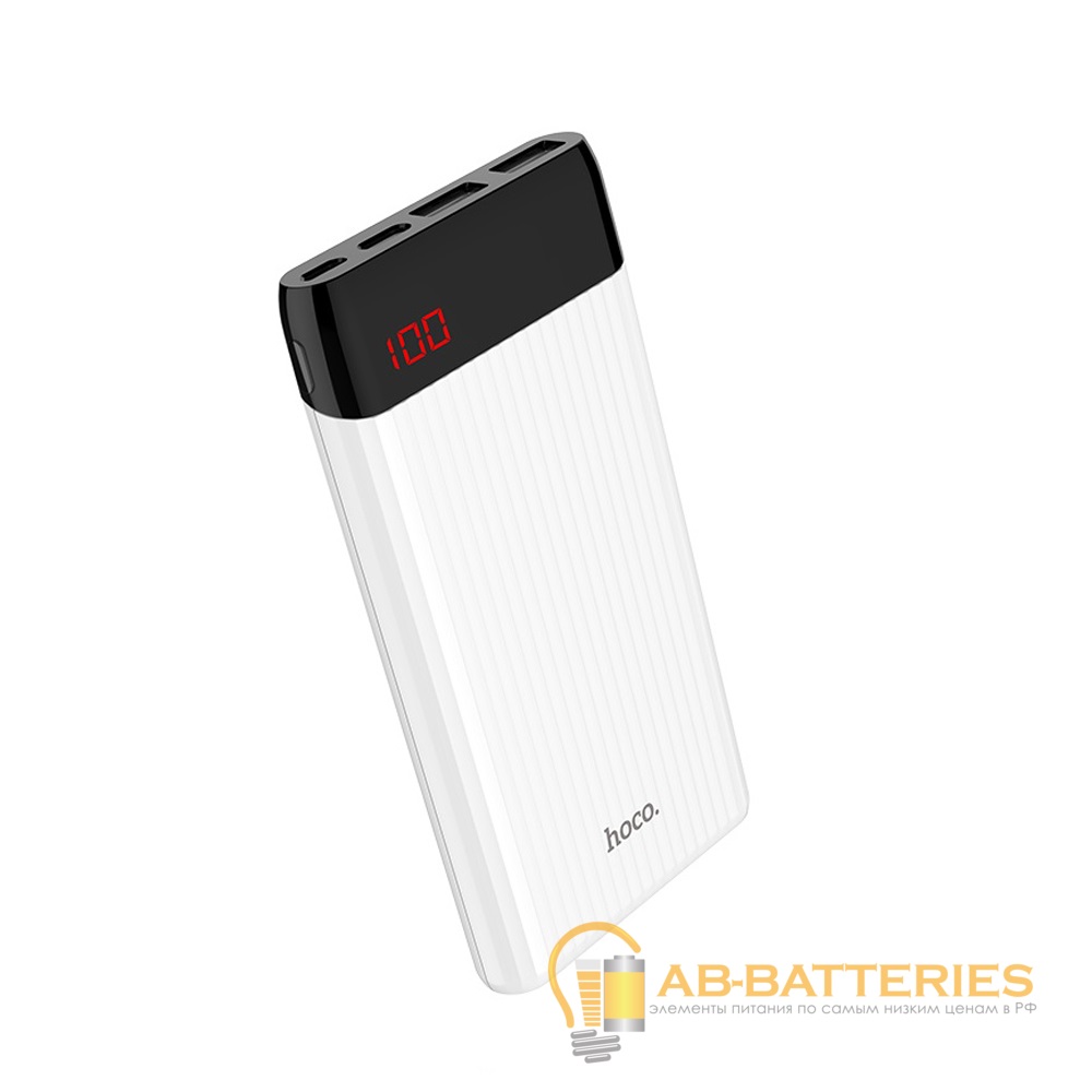 Внешний аккумулятор HOCO J28 10000mAh 2.0A 2USB/Type-C белый (1/38)