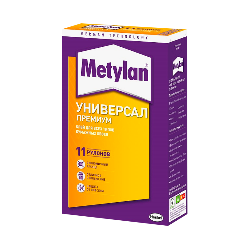 Клей Metylan УНИВЕРСАЛ ПРЕМИУМ обойный 250г для всех видов обоев (1/18/648)