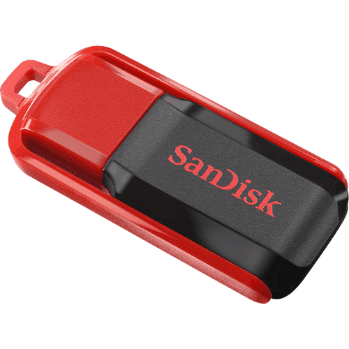Флеш-накопитель SanDisk Cruzer Switch CZ52 32GB USB2.0 пластик черный красный