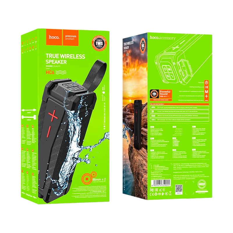 Портативная колонка HOCO HC6 bluetooth 5.0 microSD черный (1/16)