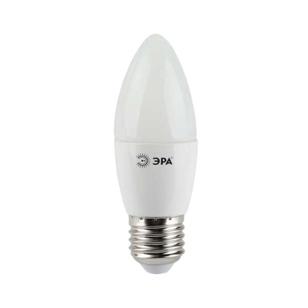 Лампа светодиодная ЭРА B35 E27 7W 2700К 170-265V свеча прозрачная (1/6/60)