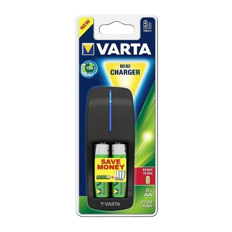 З/У для аккумуляторов Varta AA/AAA 2 слота+USB +2AA 2100mAh/2AAA 800mAh