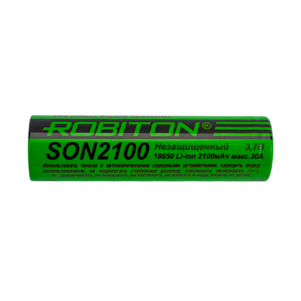 Аккумулятор ROBITON SON2100 без защиты 30А (Sony US18650VTC4) PK1 (1/96/192)