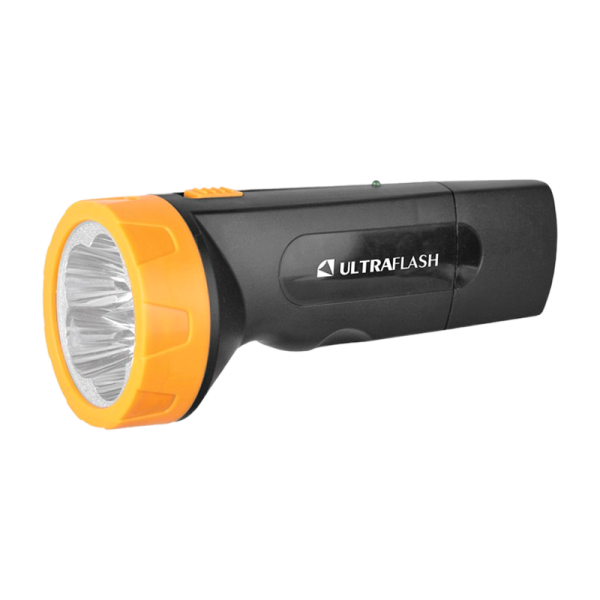 Фонарь туристический Ultraflash LED3827 0.7W 5LED от аккумулятора IP22 прямая подзарядка черный желт