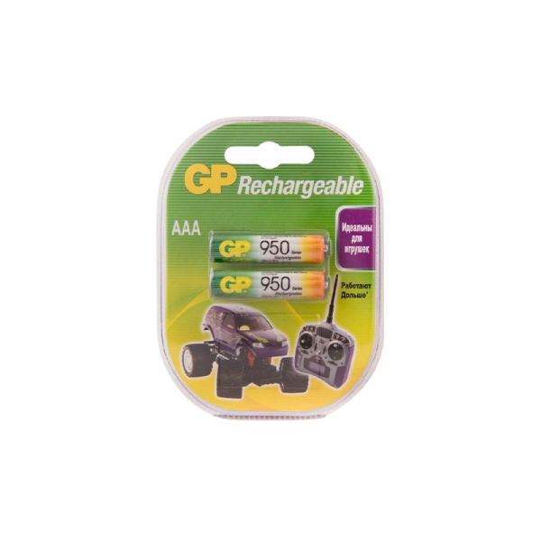 Аккумулятор бытовой GP HR03 AAA BL2 NI-MH 950mAh в бумажной упаковке (2/28/224)
