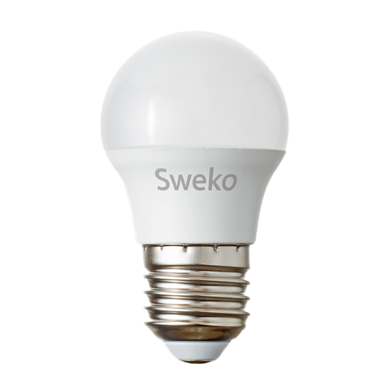Лампа светодиодная Sweko G45 E27 5W 6500К 230V шар (1/5/100)