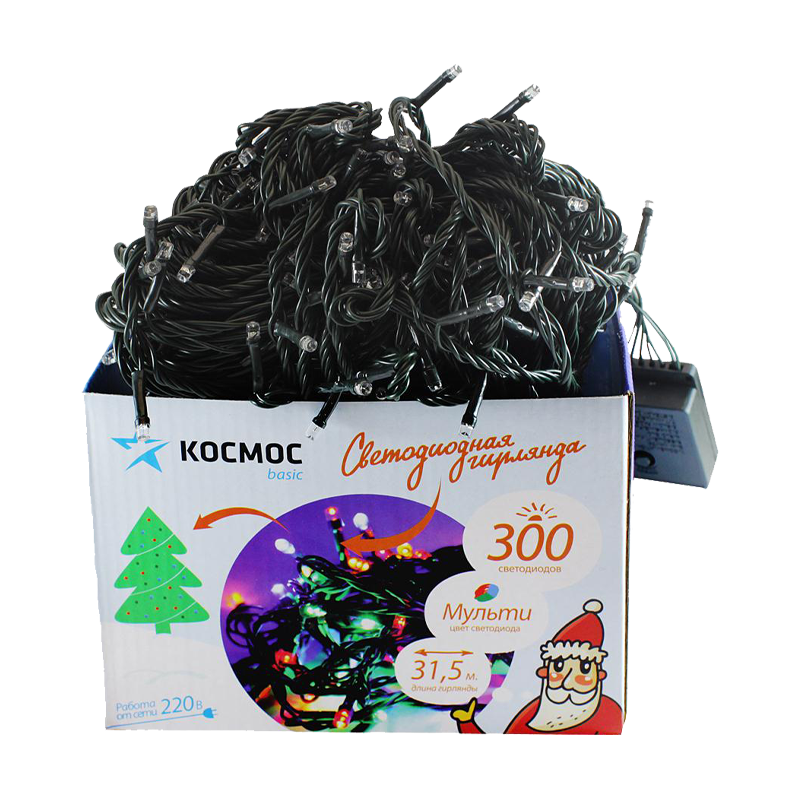Гирлянда Космос 300 31.5м 8 режимов RGB мульти (1/12)