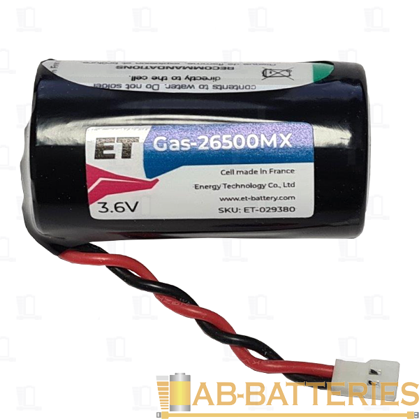 Батарея ET Gas-26500MX 3.6В, cell made in France