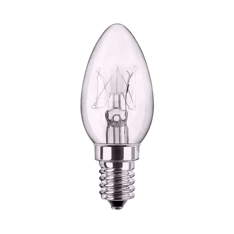 Лампа накаливания Эвапром Е12 15W 220-240V свеча для холодильников прозрачная (1/50)