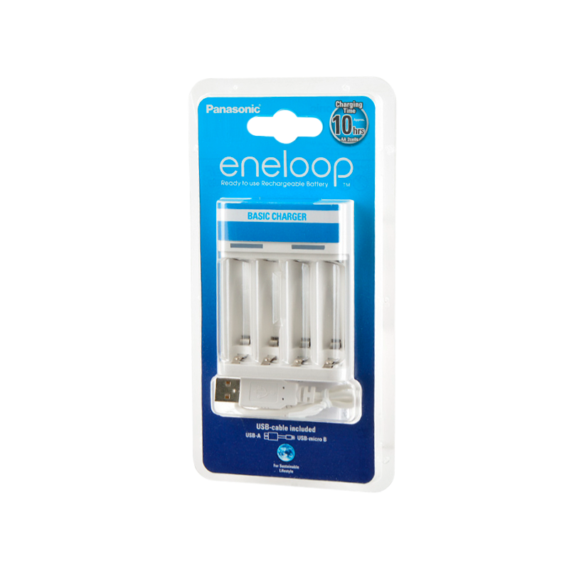 З/У для аккумуляторов Panasonic Smart-Quick Charger AA/AAA 4 слота+USB (1/8)